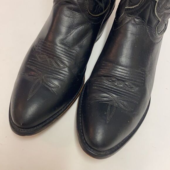 Men’s Laredo Black with Black Stitching Western Cowboy Boots | 9D A22 - Picture 4 of 10